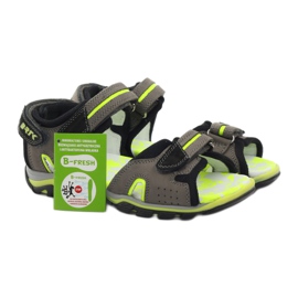 Sandalias grises y verdes de Bartek para niño negro 4