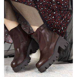 Botas marrones con suela alta Halette marrón 1