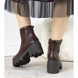 Botas marrones con suela alta Halette marrón 3