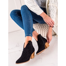 Lucky Shoes Botas camperas de ante negras negro 2