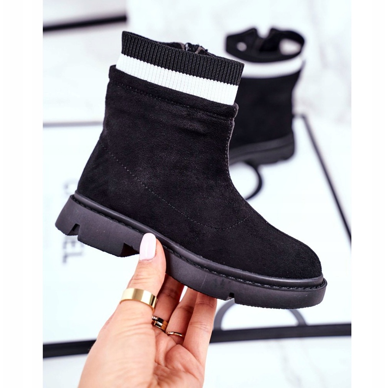 Apawwa Botines Calientes Infantiles Negros Pinko 1