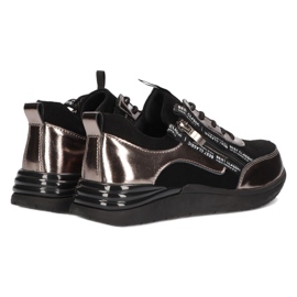 Filippo DP3149/21 BK GN Deportivas de piel, níquel oscuro negro 4