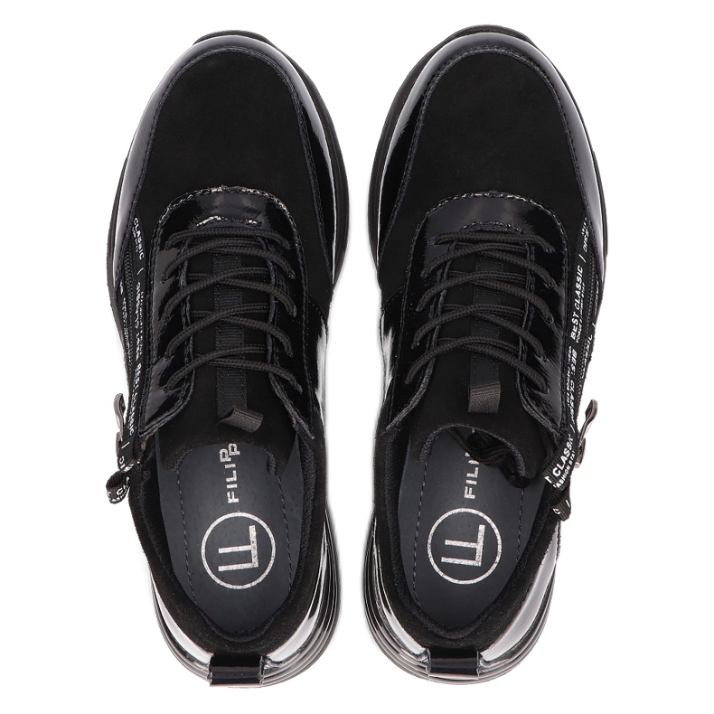 Zapatillas de piel Filippo DP3149 / 21 BK negro 3