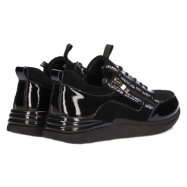 Zapatillas de piel Filippo DP3149 / 21 BK negro 4