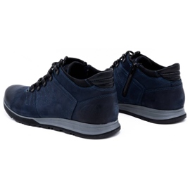 Olivier Bota de piel hombre azul marino 920MP 8