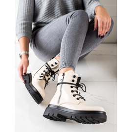 Sixth Sense Botas con cordones y cremallera decorativa beige 2