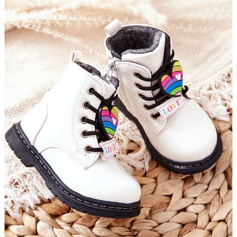 PE1 Botas Lacadas Calentadas Con Lana Anlon Blanco 1 PE1 Botas Lacadas Calentadas Con Lana Anlon Blanco 1