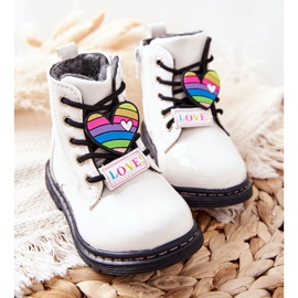 PE1 Botas Lacadas Calentadas Con Lana Anlon Blanco 4