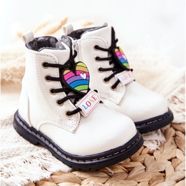 PE1 Botas Lacadas Calentadas Con Lana Anlon Blanco 5
