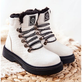 PE1 Botas para niños con aislamiento de piel Blanco Doreen 8