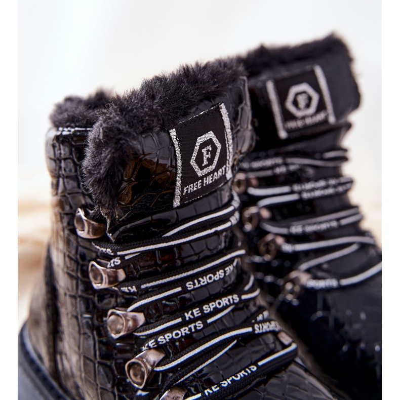 Botas negras para niños con aislamiento de piel Doreen negro negro 1 Botas negras para niños con aislamiento de piel Doreen negro negro 1