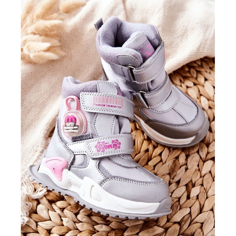 PJ2 Botas de nieve cálidas para niños Botas Silver Nemi plata 2