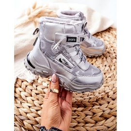 PJ2 Botas cálidas para la nieve Botas plateadas Erila plata 3
