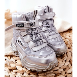 PJ2 Botas cálidas para la nieve Botas plateadas Erila plata 4
