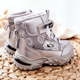 PJ2 Botas cálidas para la nieve Botas plateadas Erila plata 5