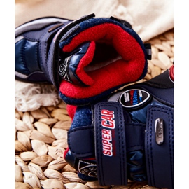 PJ2 Botas de nieve cálidas Botas con Velcro Azul Marino Rizie 7
