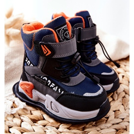 PJ2 Botas Calientes Con Velcro Azul Marino-Gris Darel negro naranja 1