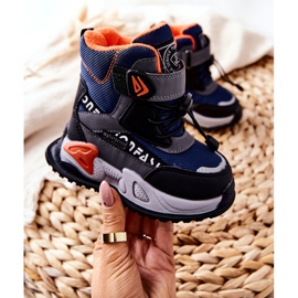 PJ2 Botas Calientes Con Velcro Azul Marino-Gris Darel negro naranja 3
