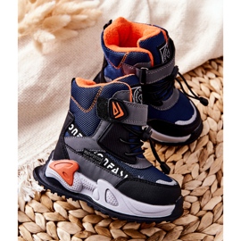 PJ2 Botas Calientes Con Velcro Azul Marino-Gris Darel negro naranja 2
