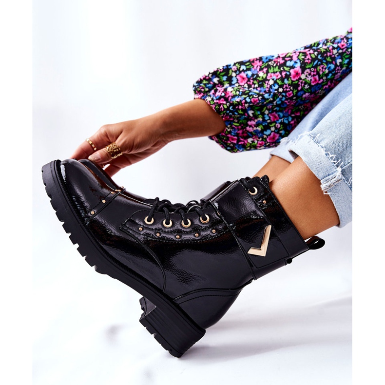 PG1 Botas Colira Negra Lacadas Cálidas negro 2