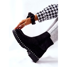 Botas negras de ante Venie con perlas negro 2 Botas negras de ante Venie con perlas negro 2