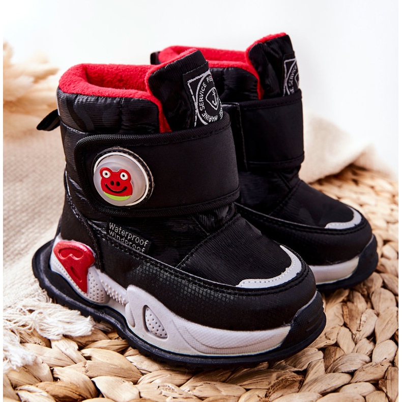 PJ2 Botas de nieve para niños Botas Negro Frenzie 1
