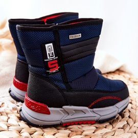 PJ2 Botas de nieve altas cálidas para niños Leoth azul marino 2