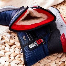 PJ2 Botas de nieve altas cálidas para niños Leoth azul marino 5