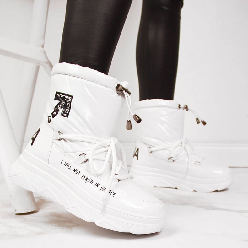 Botas de nieve en la plataforma Vinceza W JAN48B blanco 1 Botas de nieve en la plataforma Vinceza W JAN48B blanco 1