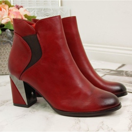 Botas sobre poste decorativo, aislado Jezzi W JEZ251A burdeos negro rojo 10
