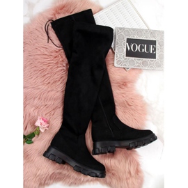 Botas negras en la plataforma Navy Dot W WOL12 negro 1 Botas negras en la plataforma Navy Dot W WOL12 negro 1