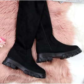 Botas negras en la plataforma Navy Dot W WOL12 negro 2 Botas negras en la plataforma Navy Dot W WOL12 negro 2