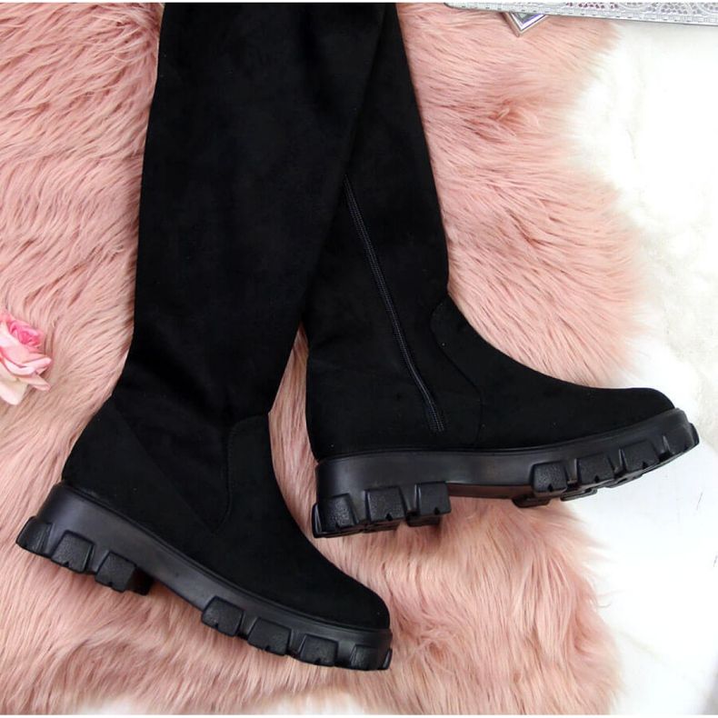 Botas negras en la plataforma Navy Dot W WOL12 negro 2 Botas negras en la plataforma Navy Dot W WOL12 negro 2