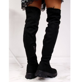 Botas negras en la plataforma Navy Dot W WOL12 negro 3