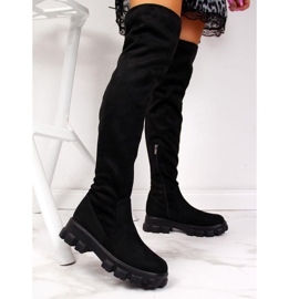 Botas negras en la plataforma Navy Dot W WOL12 negro 4