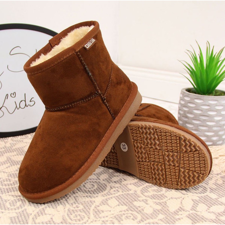 Botas de nieve con aislamiento Big Star Jr GG374082 marrón blanco 1