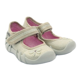 Zapatillas casa niña lazo Befado Dorado 4