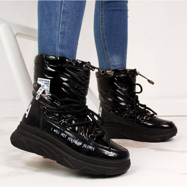 Botas de nieve en la plataforma Vinceza W JAN48A negro 1 Botas de nieve en la plataforma Vinceza W JAN48A negro 1