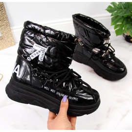 Botas de nieve en la plataforma Vinceza W JAN48A negro 3