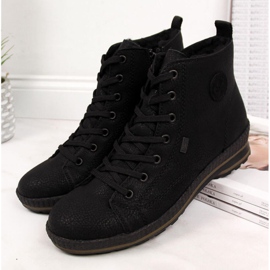 Rieker W Z2400 botas de montaña cómodas negras negro 3