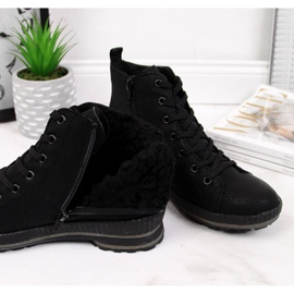 Rieker W Z2400 botas de montaña cómodas negras negro 4