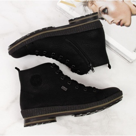 Rieker W Z2400 botas de montaña cómodas negras negro 5