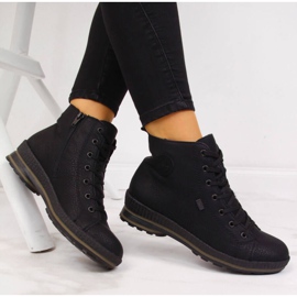 Rieker W Z2400 botas de montaña cómodas negras negro 6