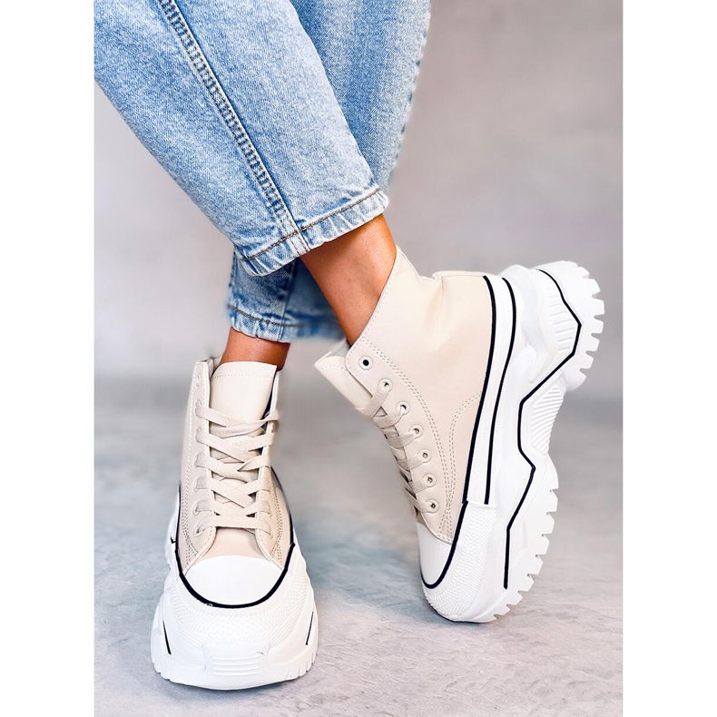 Zapatillas Corbel Beige de suela alta 1