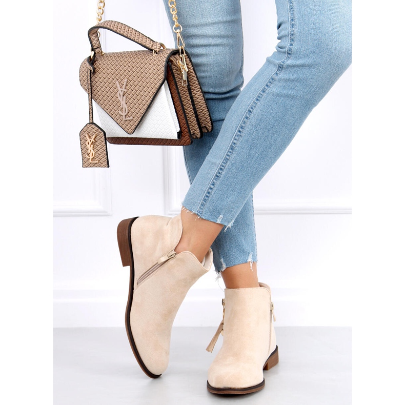 Botines Chelsea Mujer Viki Beige 1 Botines Chelsea Mujer Viki Beige 1