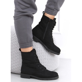 Trabajadores con cordones de Bente Black negro 1