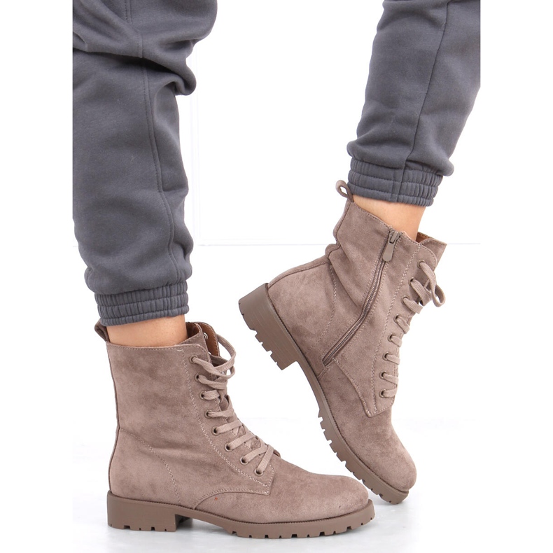 Trabajadores con cordones de Bente Khaki beige 2 Trabajadores con cordones de Bente Khaki beige 2