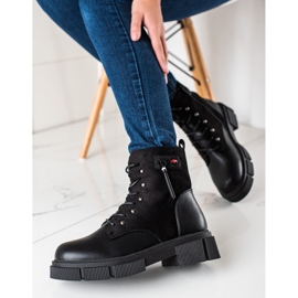 W. Potocki Botas con cordones en la plataforma Potocki negro 3