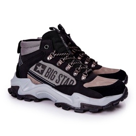 Zapatos Trekking Hombre Big Star II174203 Negro-Gris beige 3