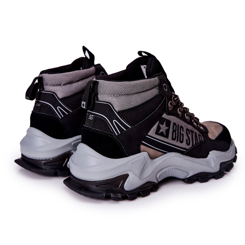 Zapatos Trekking Hombre Big Star II174203 Negro-Gris beige 2